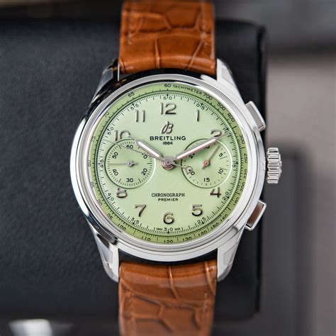 breitling pistacio|Breitling premier pistachio.